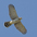 Juvenile in flight. Note: rounded tail and head projecting well beyond the straight leading edge of wing